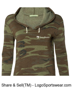 Alternative Ladies Athletic Eco-Fleece Hooded Pullover Design Zoom